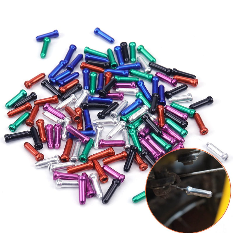 20PCS Bicycle Cable End Caps Bike Wire End Caps Brake Derailleur Shifter Cable Tips Crimps Tail Cap Bike Accessories