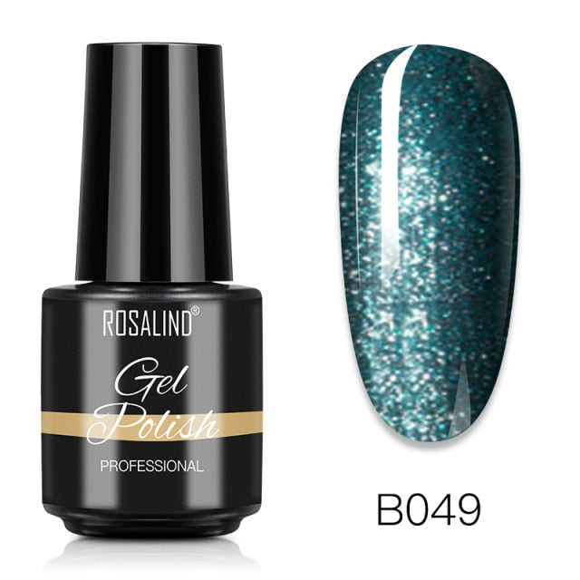 ROSALIND Gel nail polish 86 Colors 7ml Hybrid Varnish for Semi Permanent Gel Manicure Nail Soak Off uv Shining Series Nail Art