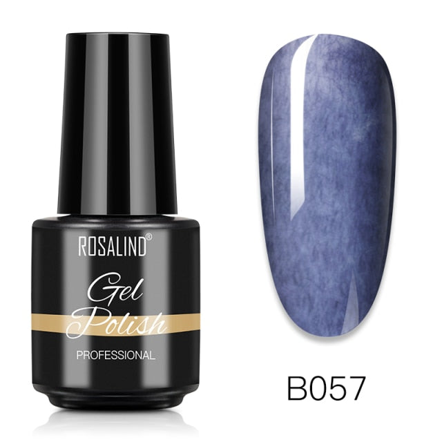 ROSALIND Gel nail polish 86 Colors 7ml Hybrid Varnish for Semi Permanent Gel Manicure Nail Soak Off uv Shining Series Nail Art