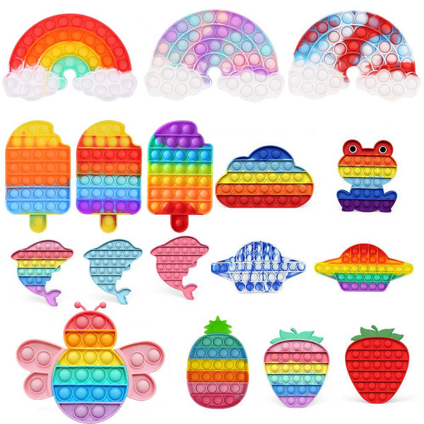 Push  Bubble Fidget Sensory Toy Antistress Push Bubble  Fidget Toy Brain Train Stress Relief for Autism Squeeze Toys