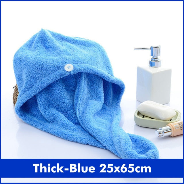 Rapid Drying Hair Towel Microfiber Soft Skin Friendly Warp Hat Quickly Hair Drying Cap Bath Tool Shower Towel Women Lady Toallas