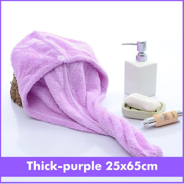 Rapid Drying Hair Towel Microfiber Soft Skin Friendly Warp Hat Quickly Hair Drying Cap Bath Tool Shower Towel Women Lady Toallas