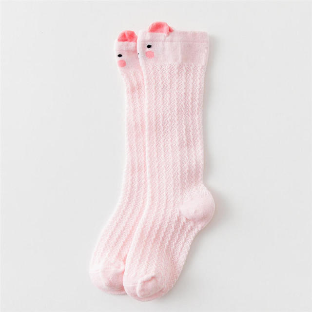 Balleenshiny Baby Girl Socks Toddler Baby Bow Cotton Mesh Breathable Socks Newborn Infant Non-slip Baby Girls Socks 0-3 years