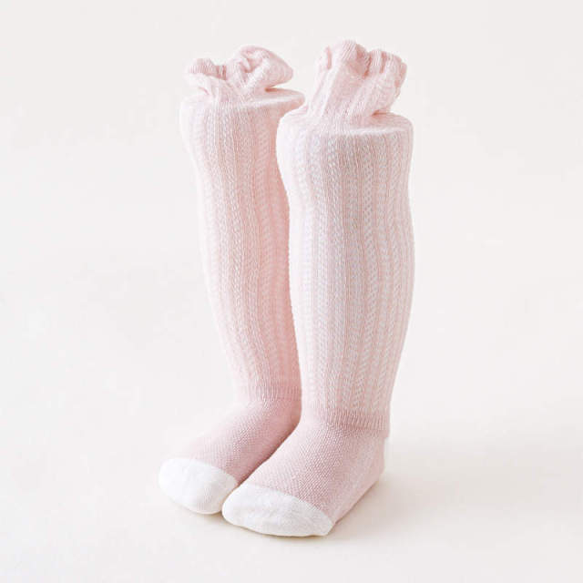 Balleenshiny Baby Girl Socks Toddler Baby Bow Cotton Mesh Breathable Socks Newborn Infant Non-slip Baby Girls Socks 0-3 years