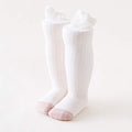 Balleenshiny Baby Girl Socks Toddler Baby Bow Cotton Mesh Breathable Socks Newborn Infant Non-slip Baby Girls Socks 0-3 years