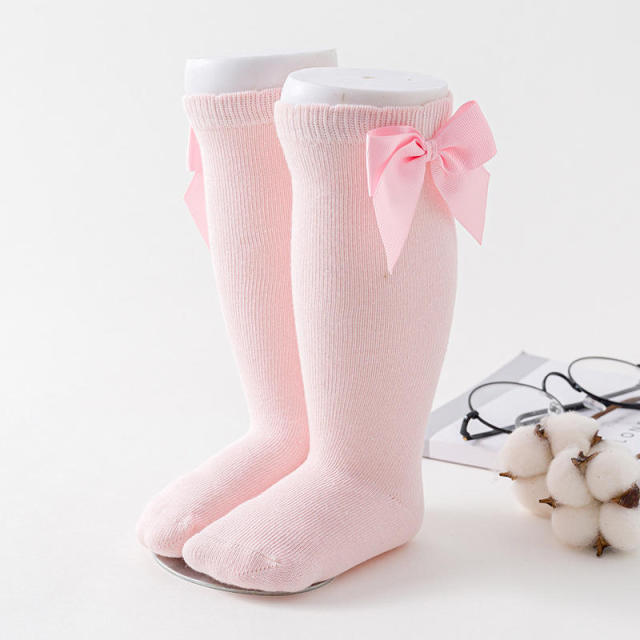 Balleenshiny Baby Girl Socks Toddler Baby Bow Cotton Mesh Breathable Socks Newborn Infant Non-slip Baby Girls Socks 0-3 years