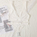 2PCS Bra Set Women Underwear Set Seamless Deep V Bra Ribbed Tops Sexy Lingerie Female Low Back Bralette Fashion Brassiere