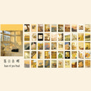JIANWU 50 Sheets Wish Life Series Cute Stickers Art Decoration Paper Stickers DIY Material Paper DIY Journal School Supplies