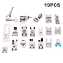 11pcs/set Cloth Leather Splice Presser Foot Durable Accessories Metal Multifunction Foot for Household Sewing Machines