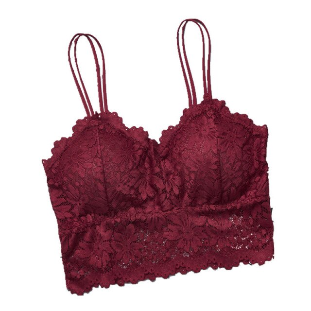 New Arrival Women Push Up Wireless Lace Bra Top Women Plus Size Bralette Underwear Lingerie Full Cup