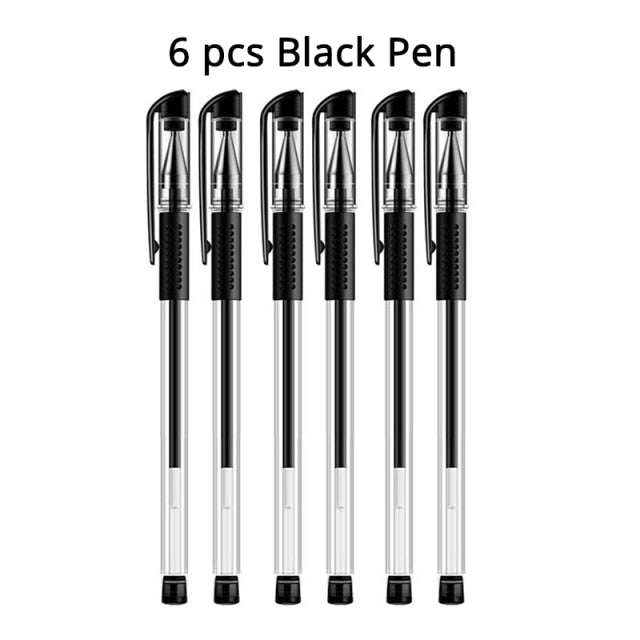 Gel Pen Refill Set Black Blue Red ink Student ballpoint pen Fast dry Bullet tip 0.5mm School&office writing supplies Stationery