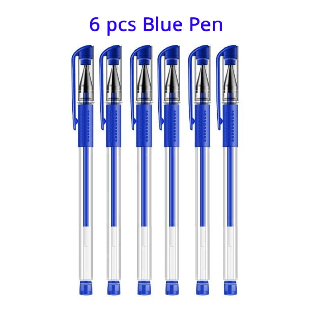 Gel Pen Refill Set Black Blue Red ink Student ballpoint pen Fast dry Bullet tip 0.5mm School&office writing supplies Stationery