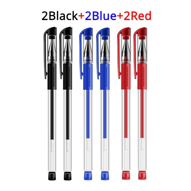 Gel Pen Refill Set Black Blue Red ink Student ballpoint pen Fast dry Bullet tip 0.5mm School&office writing supplies Stationery