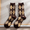 Women Socks Autumn New Socks Fashion Lattice Cotton Preppy Style Happy Casual Deodorant Socks Female Socks High Quality Fashion