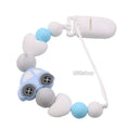 New Personalized Name Handmade Beech Pacifier Clips Holder Chain Silicone Crown Pacifier Chains Baby Teether Teething Chain Gift