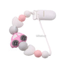 New Personalized Name Handmade Beech Pacifier Clips Holder Chain Silicone Crown Pacifier Chains Baby Teether Teething Chain Gift