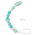 New Personalized Name Handmade Beech Pacifier Clips Holder Chain Silicone Crown Pacifier Chains Baby Teether Teething Chain Gift