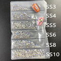 YanRuo Crystal AB Strass Flatback Caviar Glass Diamond Design Mini Glitter Pearl Mini Rhinestones Manicure Nail Art Decoration