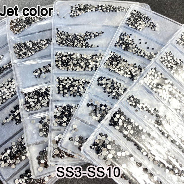 YanRuo Crystal AB Strass Flatback Caviar Glass Diamond Design Mini Glitter Pearl Mini Rhinestones Manicure Nail Art Decoration