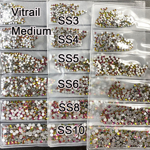 YanRuo Crystal AB Strass Flatback Caviar Glass Diamond Design Mini Glitter Pearl Mini Rhinestones Manicure Nail Art Decoration