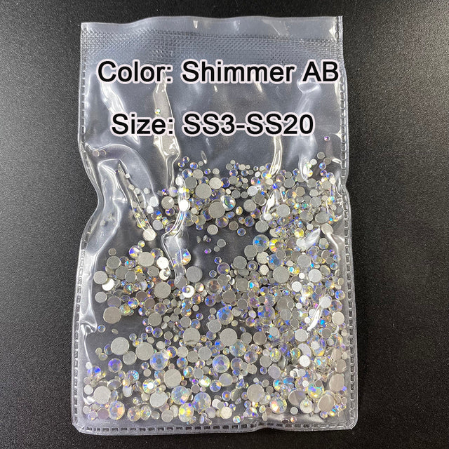 YanRuo Crystal AB Strass Flatback Caviar Glass Diamond Design Mini Glitter Pearl Mini Rhinestones Manicure Nail Art Decoration