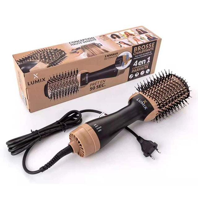 Professional 2 in 1 Multifunctional Hair Dryer Volumizer One Step Hair Drying Brush Electric Hot Air Brush Rotating Hairdryer