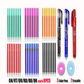 25Pcs Creative Drawing Gel Pen Erasable Refills Rod 0.5mm Ink Washable Handle Ballpoint Pens kawaii Stationery for School Office