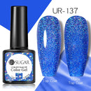 UR SUGAR 7.5ml Reflective Glitter Gel Shiny Rose Red Silver UV Gel Nail Polish Soak Off Colorful Gel Nail Art Decoration