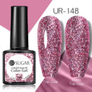 UR SUGAR 7.5ml Reflective Glitter Gel Shiny Rose Red Silver UV Gel Nail Polish Soak Off Colorful Gel Nail Art Decoration