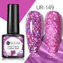 UR SUGAR 7.5ml Reflective Glitter Gel Shiny Rose Red Silver UV Gel Nail Polish Soak Off Colorful Gel Nail Art Decoration