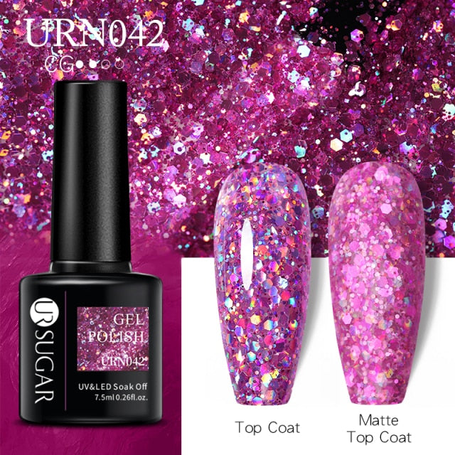 UR SUGAR 7.5ml Gel Nail Polish Semi Permanent 90 Colors Gel Polish Lamp Varnishes Soak Off Nail Art Manicure Base Top Gel