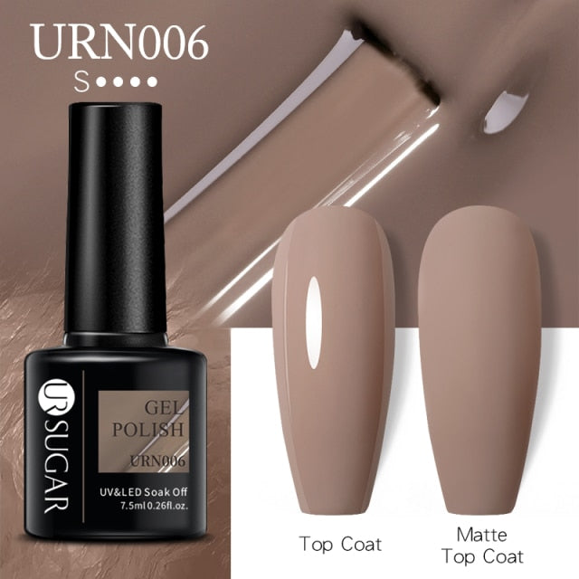 UR SUGAR New 7.5ML Color Gel Nail Polish Semi Permanent UV Gel Varnish All For Manicure Nail Art Gel Polish Base Matte Top Coat