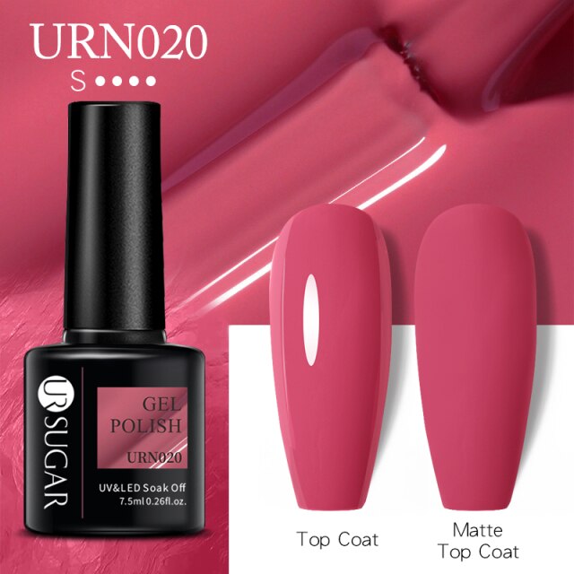 UR SUGAR New 7.5ML Color Gel Nail Polish Semi Permanent UV Gel Varnish All For Manicure Nail Art Gel Polish Base Matte Top Coat
