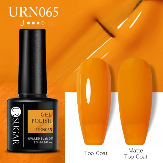 UR SUGAR New 7.5ML Color Gel Nail Polish Semi Permanent UV Gel Varnish All For Manicure Nail Art Gel Polish Base Matte Top Coat