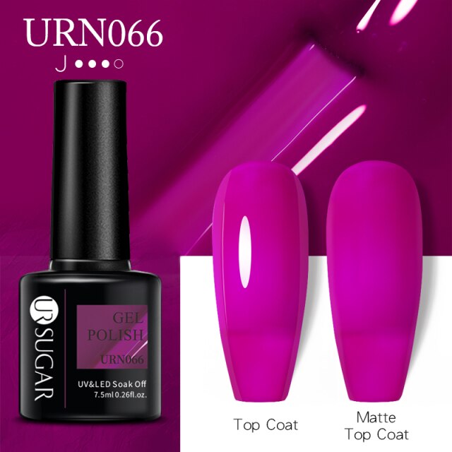 UR SUGAR New 7.5ML Color Gel Nail Polish Semi Permanent UV Gel Varnish All For Manicure Nail Art Gel Polish Base Matte Top Coat