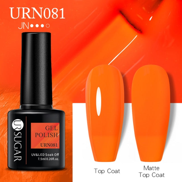 UR SUGAR New 7.5ML Color Gel Nail Polish Semi Permanent UV Gel Varnish All For Manicure Nail Art Gel Polish Base Matte Top Coat