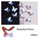 50/100pcs Nail Shaped Drill Rhinestones Parts Crystal Drop Rhombus Arrow Colorful Flatback Stones 3D Gems Nails Art Decoration
