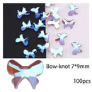 50/100pcs Nail Shaped Drill Rhinestones Parts Crystal Drop Rhombus Arrow Colorful Flatback Stones 3D Gems Nails Art Decoration