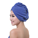 White Coral Velvet Dry Hair Bath Towel Microfiber Quick Drying Turban Super Absorbent Women Hair Cap Wrap with Button thicken