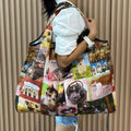 Heavy Bulk Foldable Shopping Bags Reusable Women's Handbags Shoulder Bags Grocery Bags Large 50 Pound Storage Bags