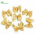 12Pcs 5cm Golden Silver Red Bow-knot Christmas Decorations for Home Christmas Decorations for Christmas Tree Ornament Navidad