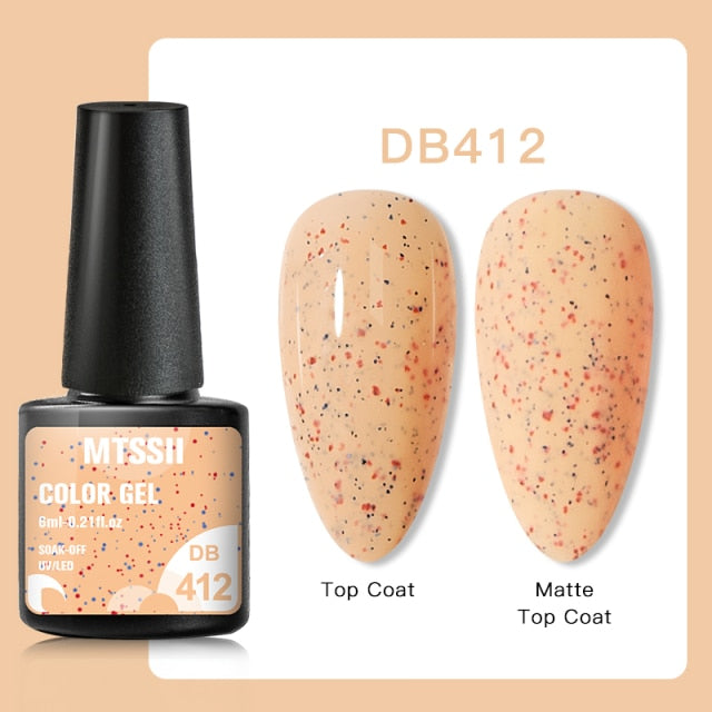 Mtssii Jelly Eggshell Gel Nail Polish Nail Art DIY Yogurt Effect Gel Soak Off Base Top Coat Gel Manicure Color Uv Varnishes