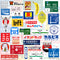 31pcs/1lot Japanese stop sign logo Stickers Pack For On The Laptop Fridge Phone Skateboard Travel Suitcase Sticker