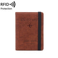 Women Men RFID Vintage Business Passport Covers Holder Multi-Function ID Bank Card PU Leather Wallet Case Travel Accessories