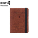 Women Men RFID Vintage Business Passport Covers Holder Multi-Function ID Bank Card PU Leather Wallet Case Travel Accessories