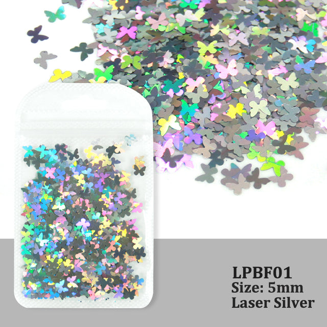 2g Holographic Nail Art Glitter Shiny Sweet Love Heart Flakes Sequins 3D Nails Paillette Manicure Valentine's Day Decorations