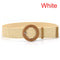 1pc Summer Women Braided Elastic Belt Buckle Vintage Bohe Straw Buckle Belt Women Knitted Belt Dress Belt 6styles