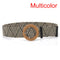 1pc Summer Women Braided Elastic Belt Buckle Vintage Bohe Straw Buckle Belt Women Knitted Belt Dress Belt 6styles