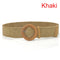 1pc Summer Women Braided Elastic Belt Buckle Vintage Bohe Straw Buckle Belt Women Knitted Belt Dress Belt 6styles