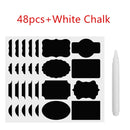Blackboard Stickers Waterproof Chalkboard Kitchen Spice Label Sticker Home Jars Bottles Tags Blackboard Labels White Marker